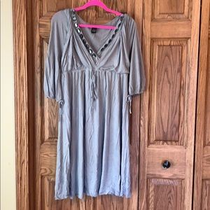 BCBG Maxazria gray embellished dress XL
